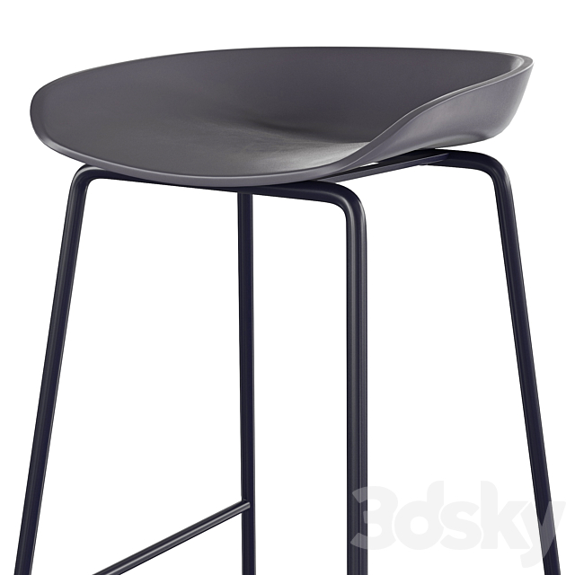 Bar stool Halmar H94 3DS Max Model - thumbnail 5