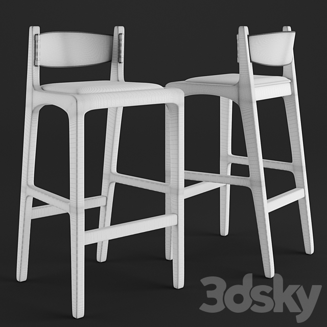 Bar stool. Helga estudiobola 3DSMax File - thumbnail 2