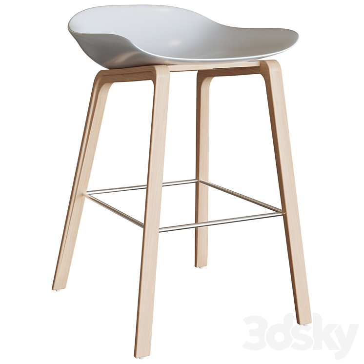 Bar stool Hi-Light Barstool Chair 3DS Max Model - thumbnail 1