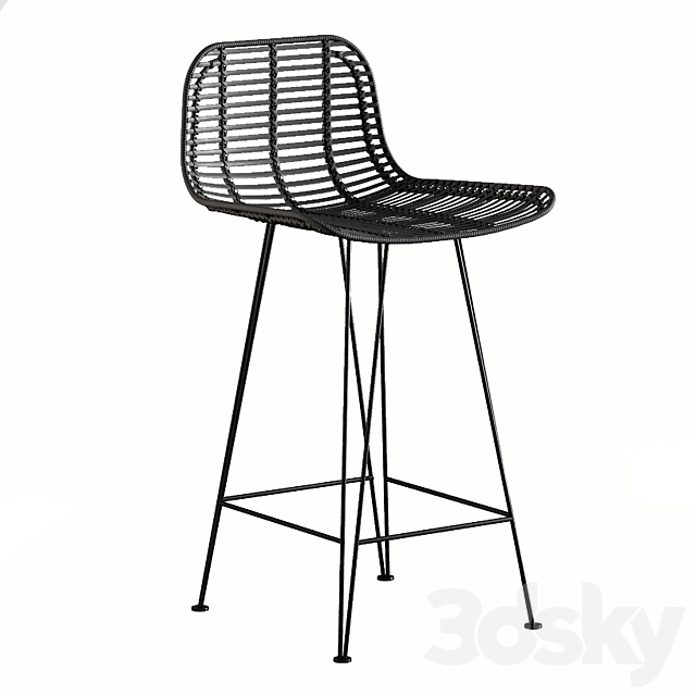 Bar stool hk living 3DSMax File - thumbnail 1