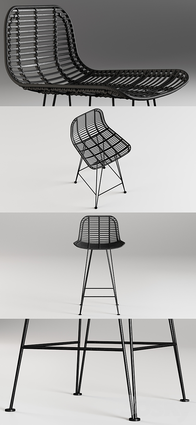 Bar stool hk living 3DSMax File - thumbnail 2