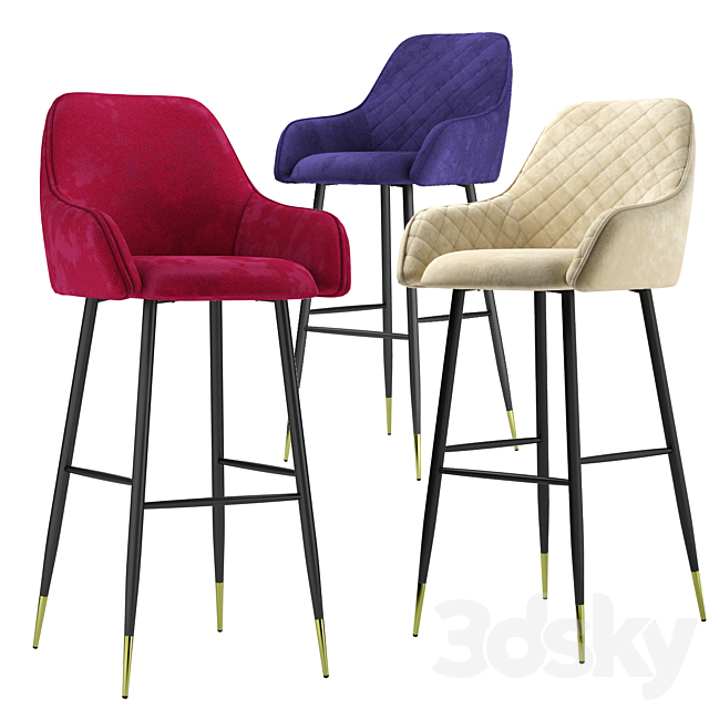 Bar stool Ivar. 3DSMax File - thumbnail 2