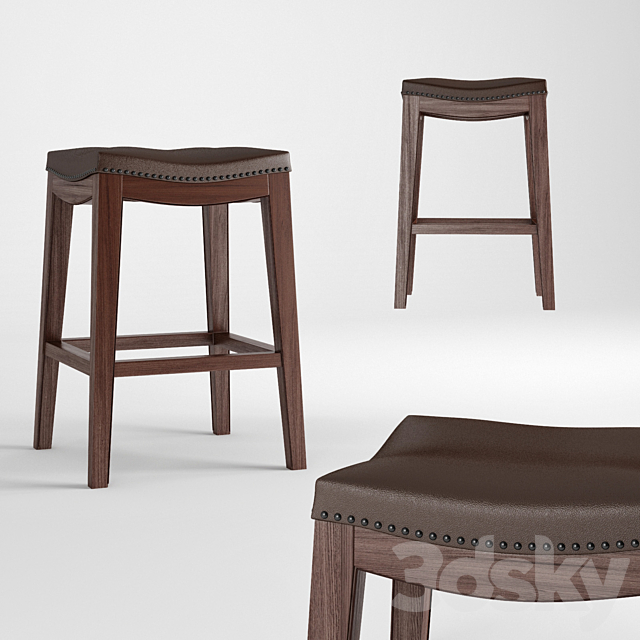 Bar Stool Julien Leather 3DSMax File - thumbnail 1