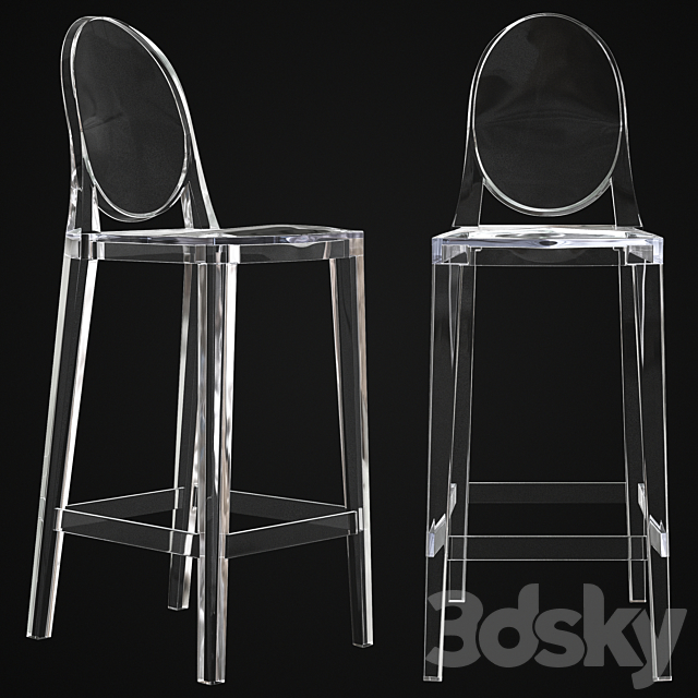 Bar stool Kartell One more 5890 3DSMax File - thumbnail 1