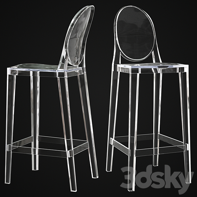 Bar stool Kartell One more 5890 3DSMax File - thumbnail 2