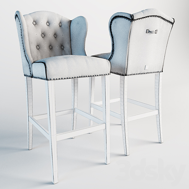 BAR STOOL KEITH LOWBACK (RIVIERA MAISON) 3ds Max - thumbnail 3