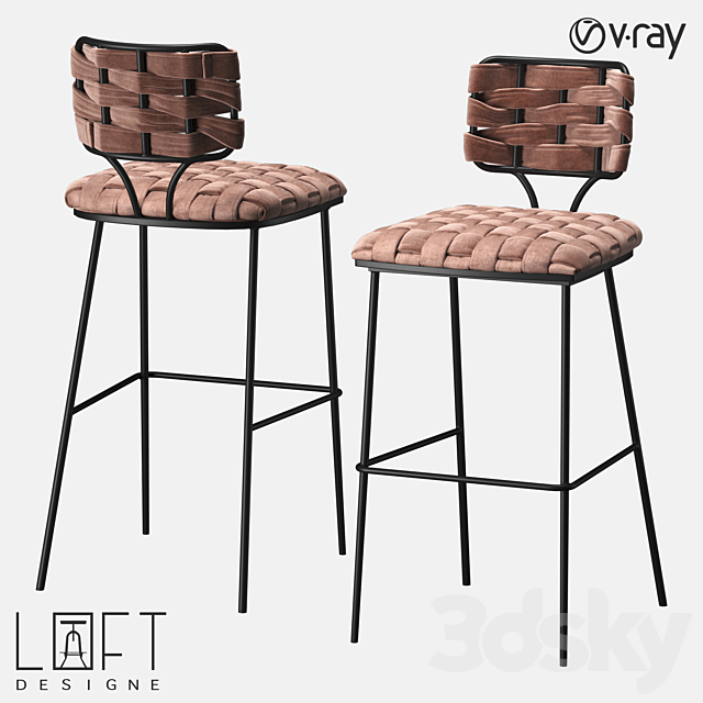 Bar stool LoftDesigne 30501 model 3DSMax File - thumbnail 1