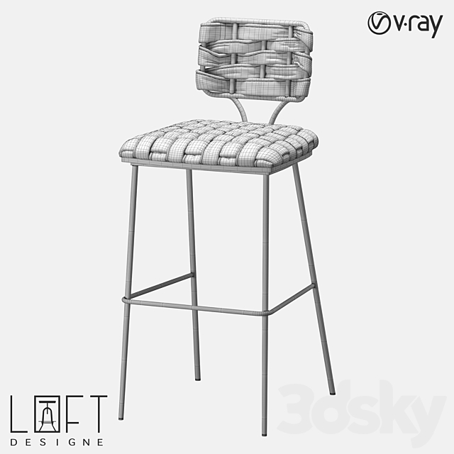 Bar stool LoftDesigne 30501 model 3DSMax File - thumbnail 2