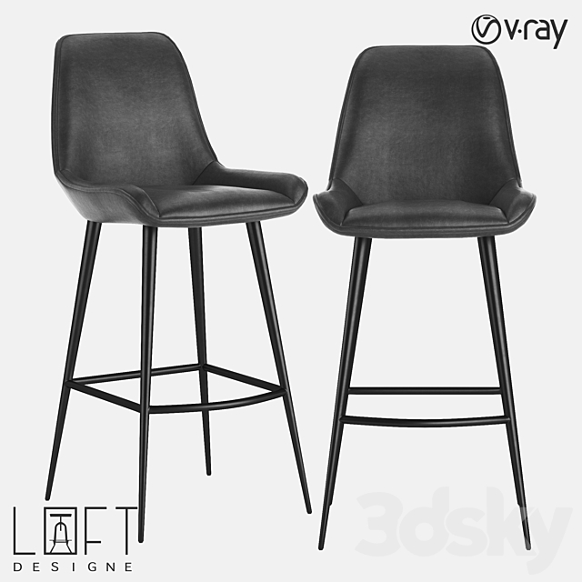 Bar stool LoftDesigne 4034 model 3DSMax File - thumbnail 1