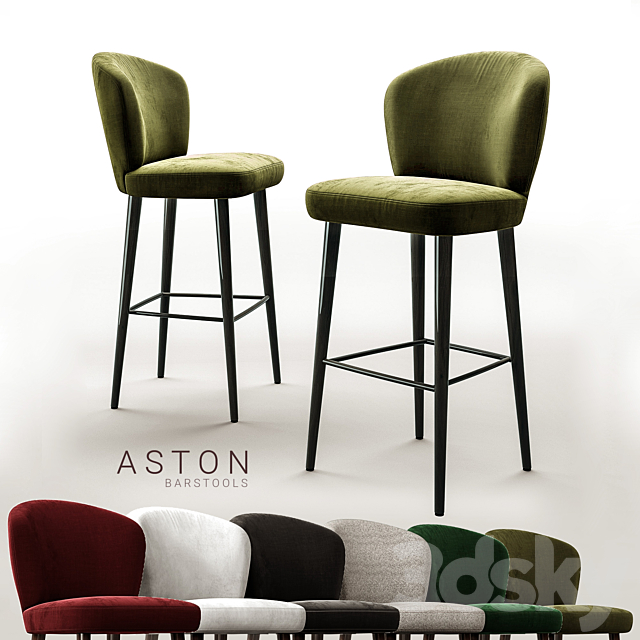 Bar stool minotti aston 3DSMax File - thumbnail 1