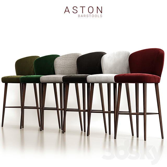 Bar stool minotti aston 3DSMax File - thumbnail 2