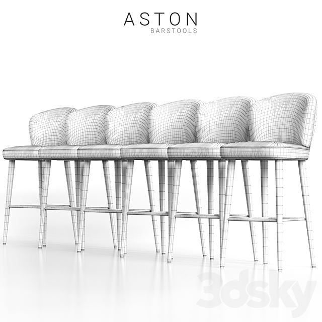 Bar stool minotti aston 3DSMax File - thumbnail 3