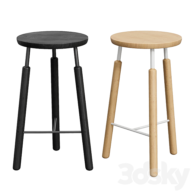 BAR STOOL NA4 BY NORM ARCHITECTS FOR & TRADITION 3DS Max Model - thumbnail 3