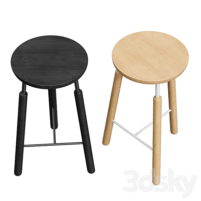 BAR STOOL NA4 BY NORM ARCHITECTS FOR & TRADITION 3DS Max Model - thumbnail 4