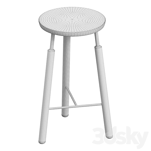 BAR STOOL NA4 BY NORM ARCHITECTS FOR & TRADITION 3DS Max Model - thumbnail 5