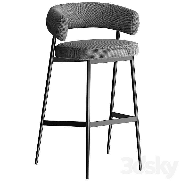 Bar stool Nena 3DS Max Model - thumbnail 2