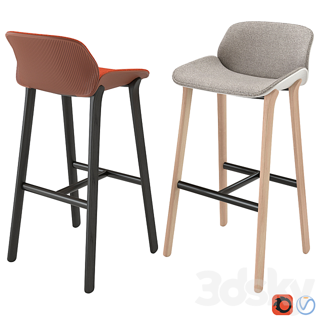 Bar Stool Nuez BQ2775 by Andreu World 3DSMax File - thumbnail 1