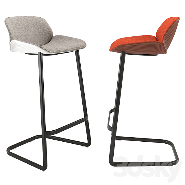 Bar Stool Nuez BQ2777 & BQ2781 by Andreu World 3DS Max Model - thumbnail 2