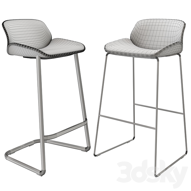 Bar Stool Nuez BQ2777 & BQ2781 by Andreu World 3DS Max Model - thumbnail 3