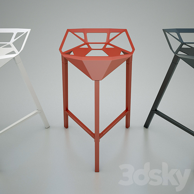 Bar Stool ONE 3DS Max Model - thumbnail 3