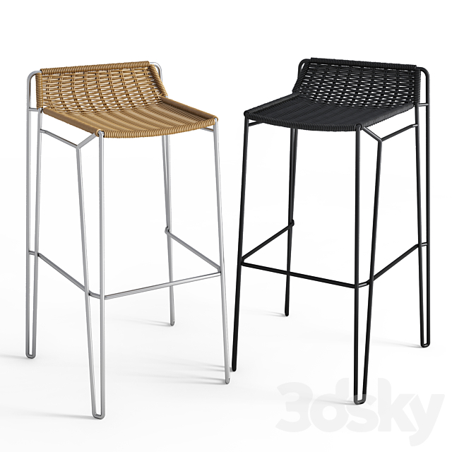 Bar stool penelope 3ds Max - thumbnail 1