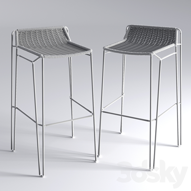 Bar stool penelope 3ds Max - thumbnail 2