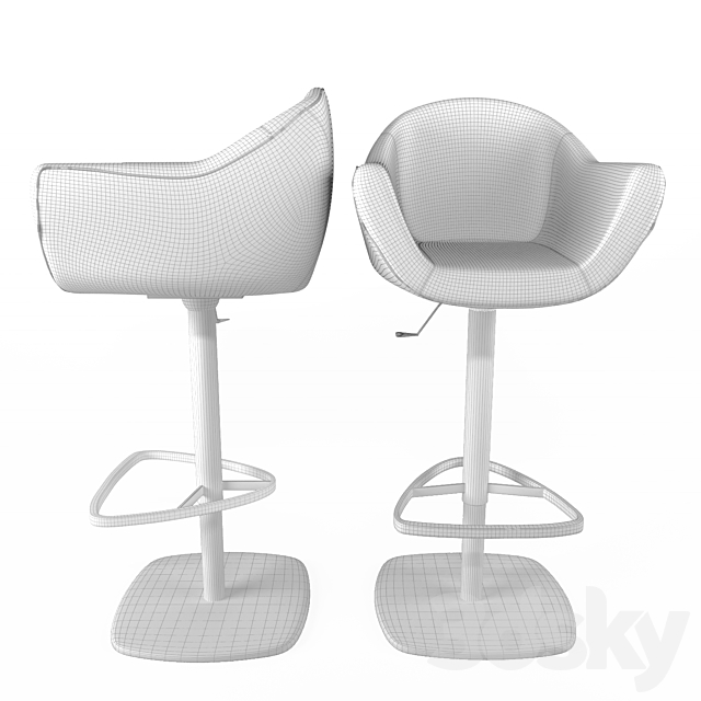 Bar stool piquet 3DSMax File - thumbnail 3