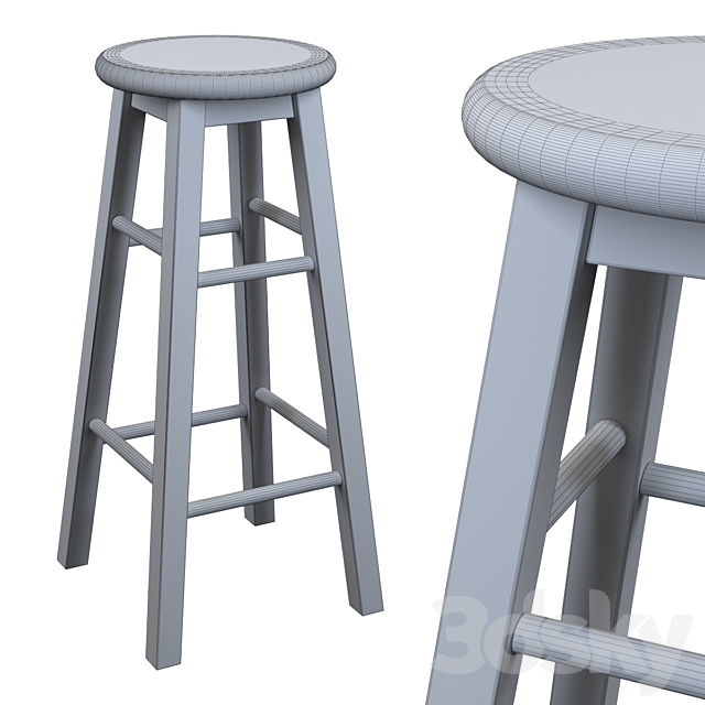 Bar stool Promo 3DS Max Model - thumbnail 2