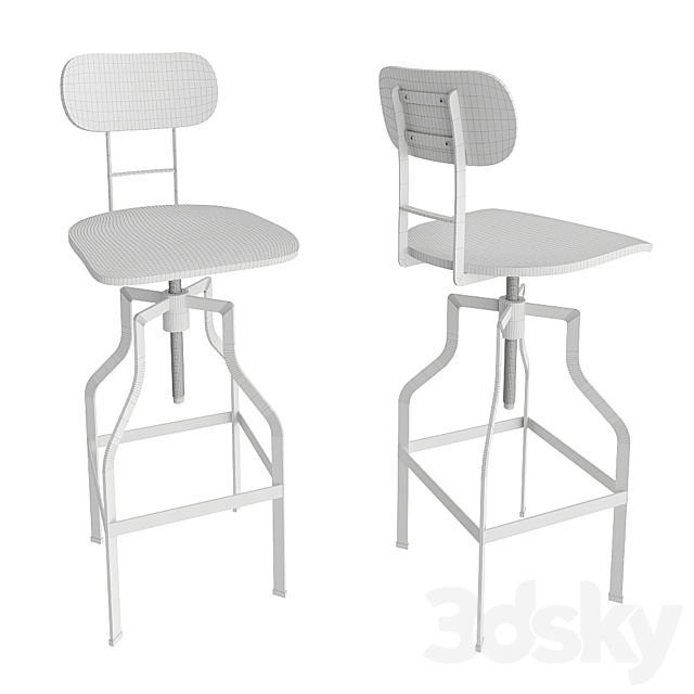 Bar stool Signal Drop. 3DS Max Model - thumbnail 2