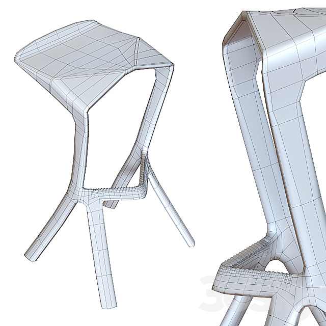 Bar stool Signal Hoker Volt. 3ds Max - thumbnail 3