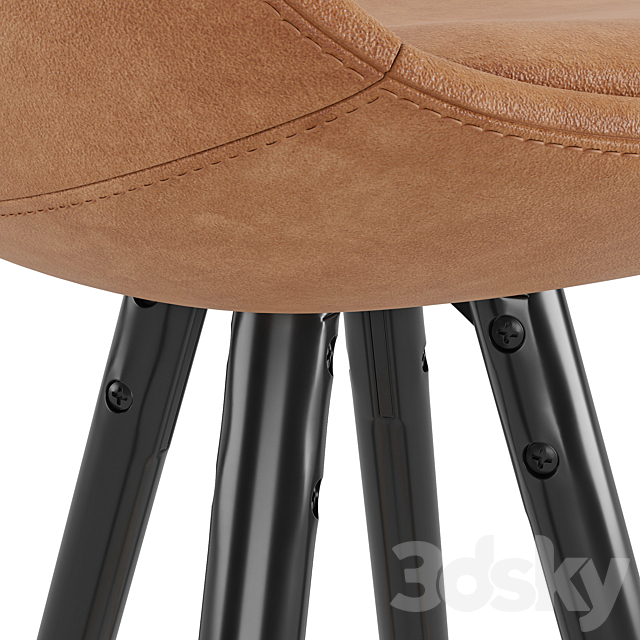 Bar Stool Stag 3DS Max Model - thumbnail 4