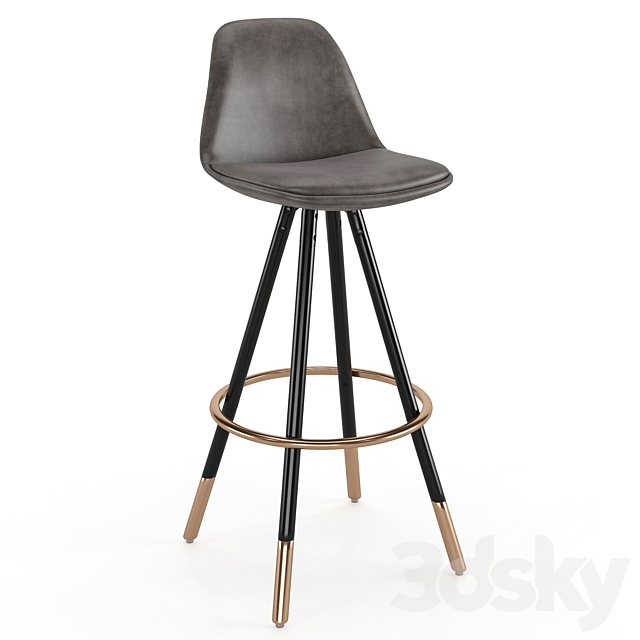 Bar Stool Stag 3DS Max Model - thumbnail 7