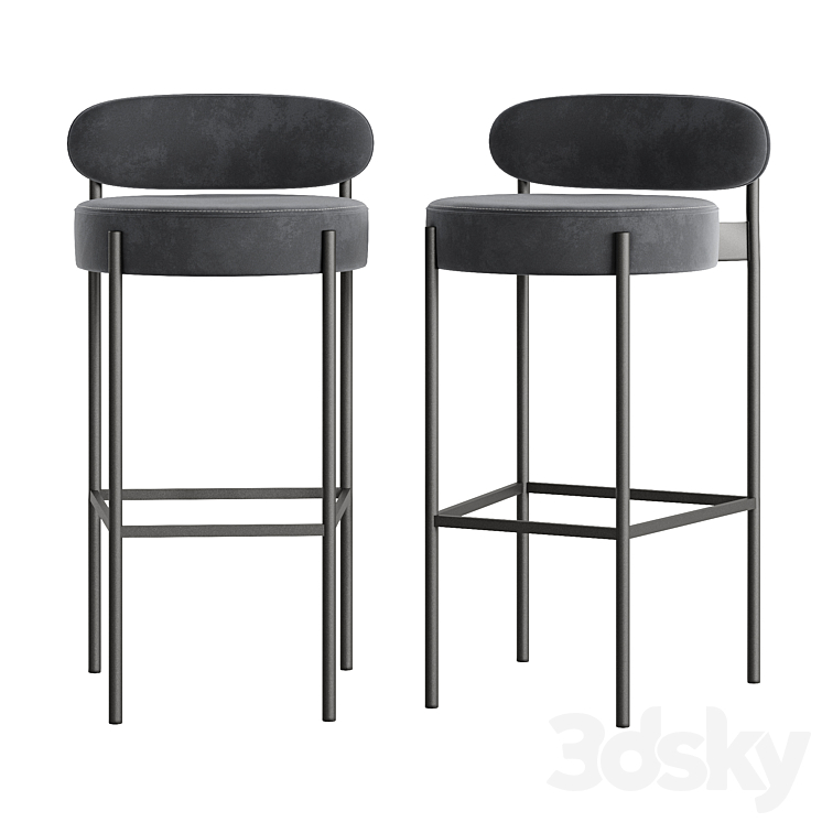 Bar stool Stool 4 Aura 3DS Max Model - thumbnail 1