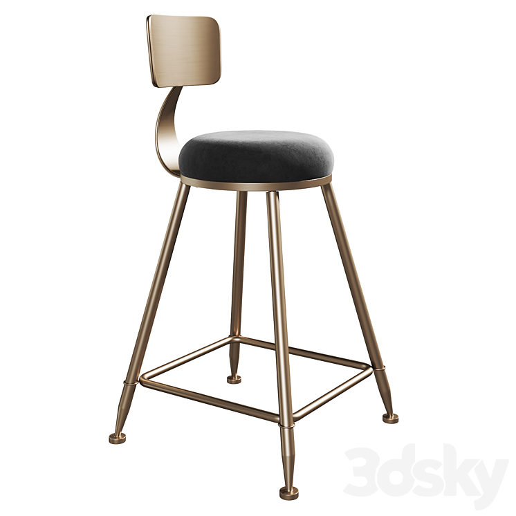 Bar stool SUNSHINE 3DS Max Model - thumbnail 1