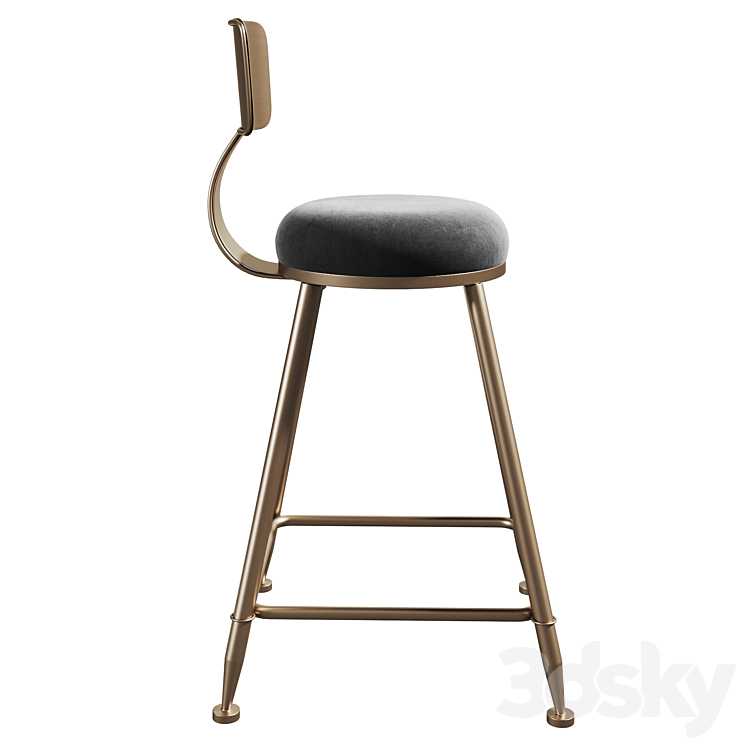 Bar stool SUNSHINE 3DS Max Model - thumbnail 2