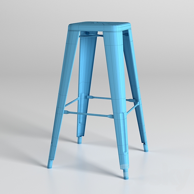 bar stool Tolix 3DSMax File - thumbnail 4