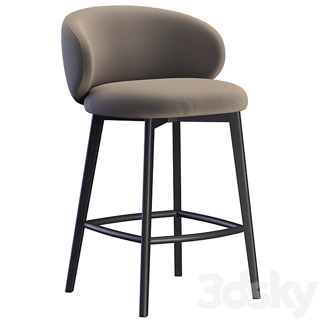 Bar stool Tuka Wood Cb 3DSMax File - thumbnail 4