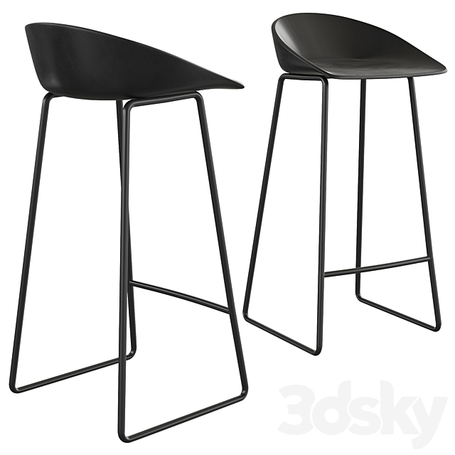 Bar stool Vases 3DS Max Model - thumbnail 3