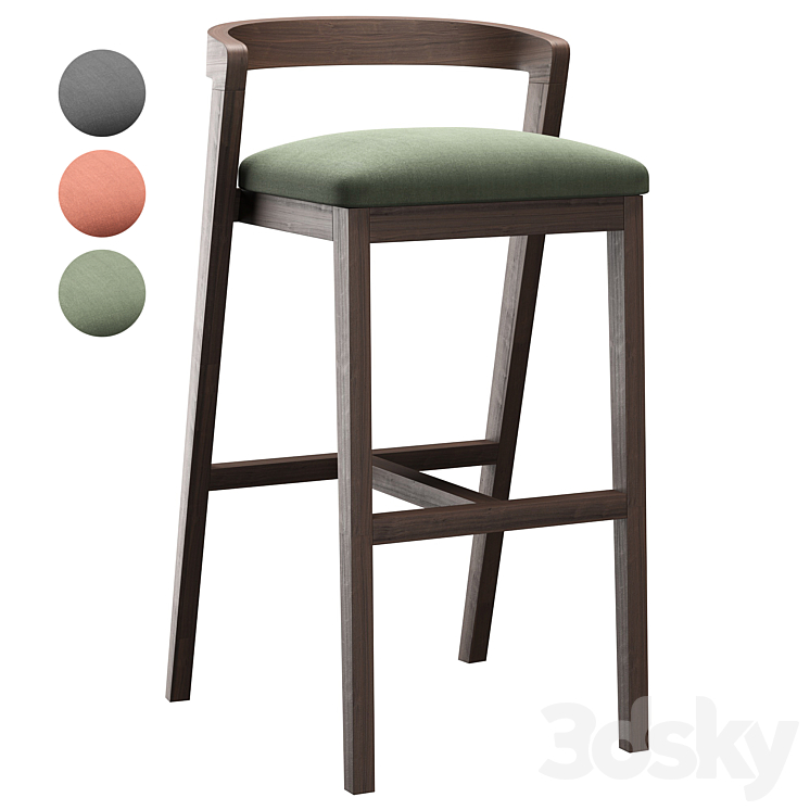 Bar stool VENUS 3DS Max Model - thumbnail 1