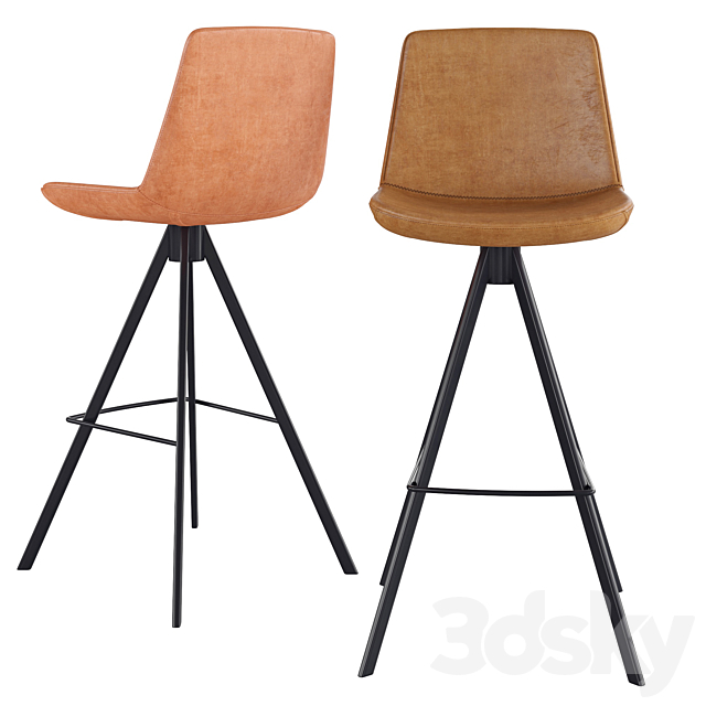 Bar stool Zelda CC0825U10 3DS Max Model - thumbnail 3