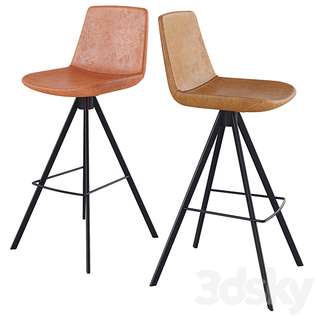 Bar stool Zelda CC0825U10 3DS Max Model - thumbnail 5