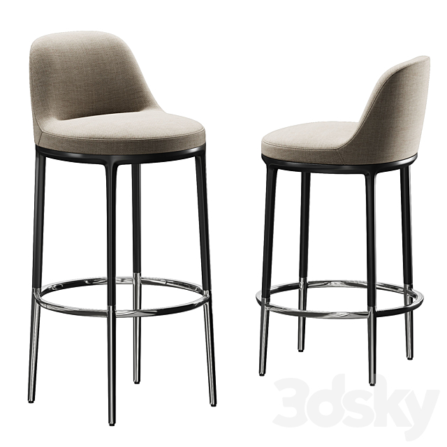 Bar Stools B & B Maxalto Caratos 3DSMax File - thumbnail 1