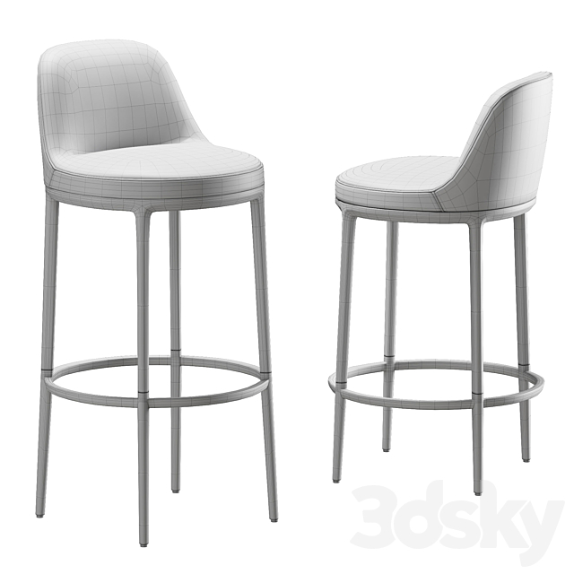 Bar Stools B & B Maxalto Caratos 3DSMax File - thumbnail 3