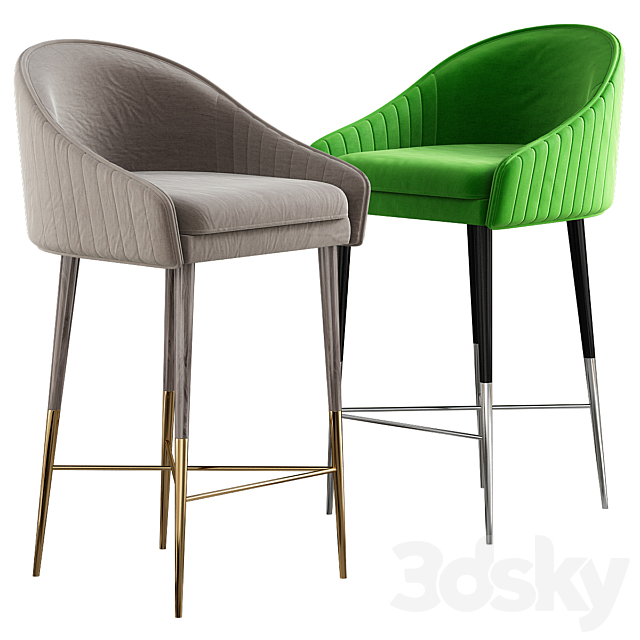 Bar stools Duquesa & Malvada KATE 3DS Max Model - thumbnail 2