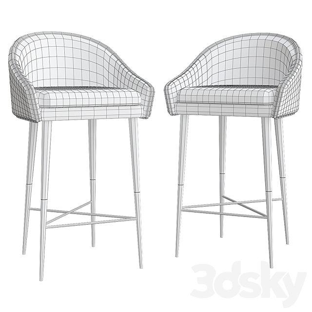 Bar stools Duquesa & Malvada KATE 3DS Max Model - thumbnail 3