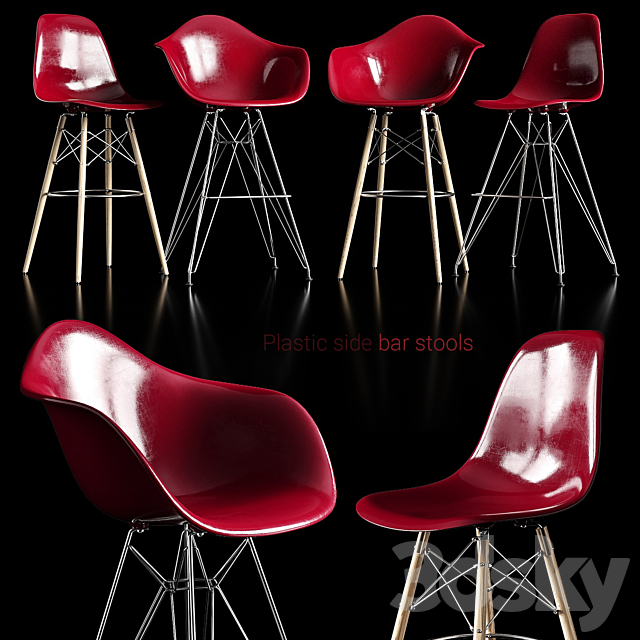 Bar stools eames 3DSMax File - thumbnail 1