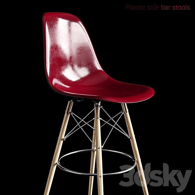 Bar stools eames 3DSMax File - thumbnail 2