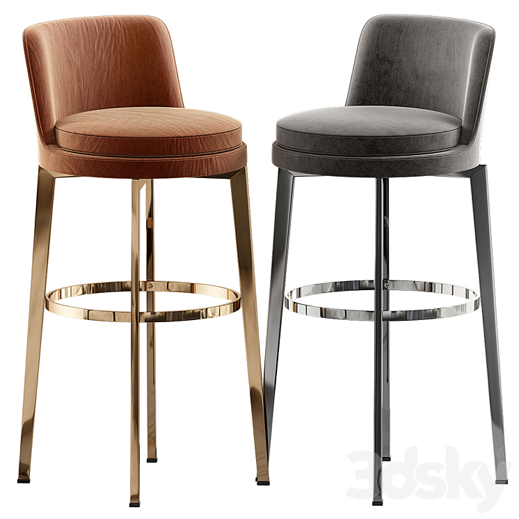 Bar stools Flexform FEEL GOOD 3DS Max Model - thumbnail 1