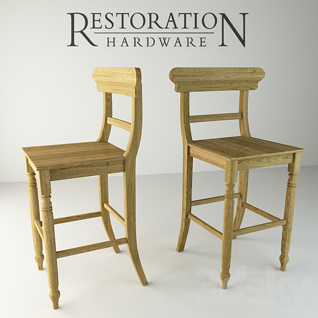 Barstool 19TH C.SCHOOLHOUSE 3DSMax File - thumbnail 1