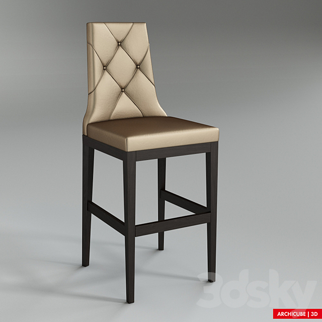 Barstool Art Nouveau 024 3DSMax File - thumbnail 1